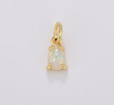 Dainty Opal Teardrop Charm, Gold Filled Tear drop Charm, Teardrop for Bracelet Earring Necklace Jewelry Making Supplies, CP1699