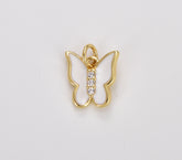 Enamel Color Butterfly Charm, Dainty Gold Filled Monarch Charm for Necklace, Bracelet, Earring Charm Mariposa Jewelry Making, CP1721