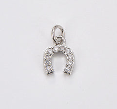 18K Gold Filled Dainty Horse Shoe Charm Pendant, CZ Micro Pave Horse Shoe Charm, Horseshoe Charm, Horse Shoes, 10X8mm, CP355