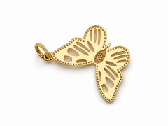 Gold Filled CZ Butterfly Cutout Pendant Charm, Crystal Pave Wing Butterfly Statement Jewelry Pendant for Necklace Bracelet DIY, CP1773