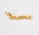 Dainty Gold Mama Charm, Stainless Steel, Gold Filled Mama Pendant, Mama Word Charm for Bracelet Necklace Earring Component, Mother’s Day Gift, CP1800