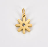 Dainty Snowflake Charm, Stainless Steel, Gold Filled Snowflake Pendant, Winter Charm for Necklace Bracelet Jewelry Making, Holiday Christmas Gift, CP1801