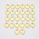 18K Gold Filled Dainty Initial Heart Letter Charm, A-Z Letter Pendant, Alphabet Charm for Necklace Bracelet Jewelry Making Supplies, CP1820