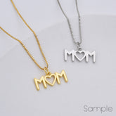18K Gold Filled Dainty Mom Charm, Mom Pendant, Mothers Day Gift, Mom Pendant for Bracelet, Necklace Component, DIY Jewelry Making Supply, CP1848