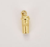 18K Gold Filled Dainty Coffee Cup Charm, Gold Filled 3D Coffee Pendant, Coffee Lover Charm for Bracelet Necklace Component DIY Jewelry Making Supply, CP1849