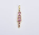 18K Gold Filled Drop Charm, Geometric Shape CZ Charm Drop Pendant for Necklace Bracelet Earring Supply Jewelry Making, CP1880