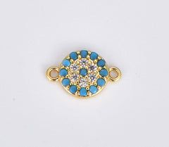 18K Gold Filled Dainty CZ Evil Eye Pendant, Evil Eye Charm Connector for DIY Fashion Jewelry Making Bracelet, Necklace Earring Supply, CP1918 (Copy)