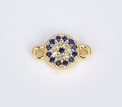 18K Gold Filled Dainty CZ Evil Eye Pendant, Evil Eye Charm Connector for DIY Fashion Jewelry Making Bracelet, Necklace Earring Supply, CP1918 (Copy)