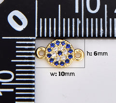 18K Gold Filled Dainty CZ Evil Eye Pendant, Evil Eye Charm Connector for DIY Fashion Jewelry Making Bracelet, Necklace Earring Supply, CP1918 (Copy)