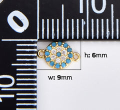 18K Gold Filled Dainty CZ Evil Eye Pendant, Evil Eye Charm Connector for DIY Fashion Jewelry Making Bracelet, Necklace Earring Supply, CP1918 (Copy)
