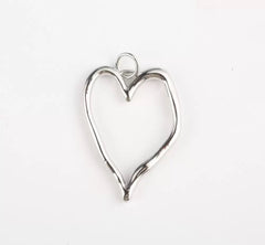18K Gold Filled Open Heart Charm, Hollow Heart Pendant for Necklace Bracelet Jewelry Making Supply, 26x18mm, CP1943