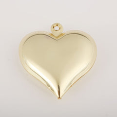 18K Gold Filled Large Puffy Heart Charm, Love Heart Pendant for Necklace Bracelet Jewelry Making Supply, Add On Charm, 12/15/21mm, CP2027B