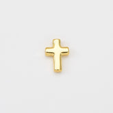 18K Gold Filled Dainty Cross Charm, Religious Cross for Christian Catholic Baptism, Religious Jewelry Making Supply, CP2039