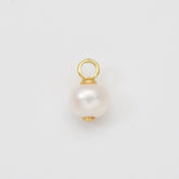 18K Gold Filled Freshwater Pearl Drop Snap Latch Bail Charm Pendant for DIY Necklace Bracelet Earring Jewelry Making Supply, CP2051