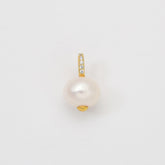 18K Gold Filled Freshwater Pearl Drop Charm Pendant for DIY Necklace Bracelet Earring Jewelry Making Supply, 17x10mm, CP2053