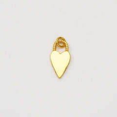 18K Gold Filled Dainty Heart Charm, Heart Love Twisted Handle Padlock Pendant for Necklace Bracelet Earrings Jewelry Making Supply, CP2056