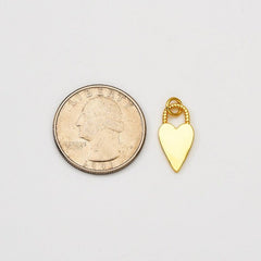 18K Gold Filled Dainty Heart Charm, Heart Love Twisted Handle Padlock Pendant for Necklace Bracelet Earrings Jewelry Making Supply, CP2056