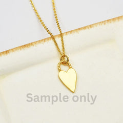 18K Gold Filled Dainty Heart Charm, Heart Love Twisted Handle Padlock Pendant for Necklace Bracelet Earrings Jewelry Making Supply, CP2056