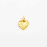 18K Gold Filled Dainty Heart Charm, Puffed Minimalist Love Heart Pendant, Valentines Charm for Necklace Bracelet Jewelry Making Supply, CP2063