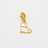 18K Gold Filled Shell Pearl Cat Charm, Cat Pendant, Animal Cat Lover Gift, Shell Cat Charm for Necklace Bracelet Jewelry Making Supply, CP2067