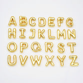 18K Gold Filled Alphabet Charm, Personalized Balloon Initial Letter Charm Necklace, Bubble Font Style Trend Fashion Jewelry Necklace, CP2069