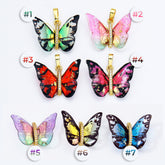 18K Gold Filled Enamel Mariposa Charm, Monarch Butterfly Pendant for Necklace Bracelet Earring Component for Jewelry Making Supply, CP2071