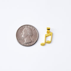 18K Gold Filled Dainty Musical Note Charm, Music Note Pendant for Necklace Bracelet Jewelry Making Supply, Music Lovers Gift, CP2085