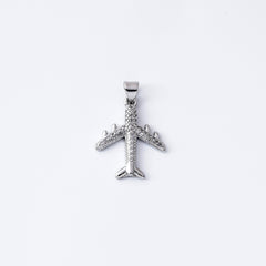 18K Gold Filled Dainty Flying Airplane Traveling Add-On Charm, Airplane Pendant for Necklace Bracelet Jewelry Making Supply, 27x19mm, CP2088