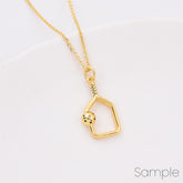 18K Gold Filled Minimalist Pickle Ball Charm Pendant, Sports Paddle with CZ Ball Pendant for Bracelet Necklace Supply, 25x14mm, CP2094