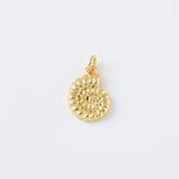 18K Gold Filled Dainty Conch Sea Shell Charm, Ocean Snail Shell Pendant for Necklace Bracelet Jewelry Making Supply, 15x9mm, CP2096