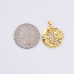 18K Gold Filled Dainty Sun, Moon, and Stars Charm, Celestial Charm Sun Moon Stars Pendant for Necklace Bracelet Jewelry Making Supply, CP2103