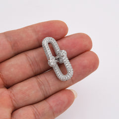 18K Gold Filled Dainty U Link Charm, U Shaped Pendant for Necklace Bracelet Earrings Jewelry Making Supply, 15x10mm, CP2105