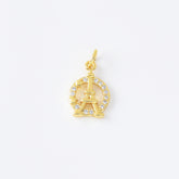 18K Gold Filled Dainty Eiffel Tower Charm, Paris Charm, French Charm, Eiffel Tower Pendant for Necklace Bracelet Jewelry Making Supply, CP2106