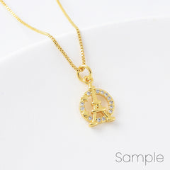 18K Gold Filled Dainty Eiffel Tower Charm, Paris Charm, French Charm, Eiffel Tower Pendant for Necklace Bracelet Jewelry Making Supply, CP2106