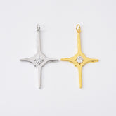 18K Gold Filled Dainty North Star Charms, Tiny Cubic Zirconia Charm for Necklace Earring Bracelet Jewelry Making Supply Celestial Jewelry, CP2110