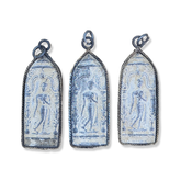 Walking Buddha Amulet Charm, Buddha Amulet Pendant, Protection Charm, Guanyin Pendant Necklace, Good Luck Charm, 55x18mm, CP2127