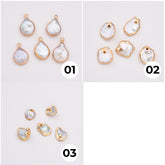 18K Gold Filled Electroplated Natural Baroque Pearl Charm, Natural Pearl Drop Pendant for Necklace Bracelet Jewelry Making Supply, CP2148