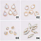 18K Gold Filled Electroplated Natural Baroque Pearl Charm, Natural Pearl Drop Pendant for Necklace Bracelet Jewelry Making Supply, CP2148