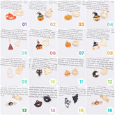 18K Gold Filled Dainty Enamel Holloween Charm Pendants, All Saints’ Day Pendants for DIY Crafting Jewelry Making Accessories Supplies Handmade, CP2150