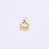 18K Gold Filled Clover Leaf Charm, Hollow Luck Heart Leaf Pendant, DIY Personalized Jewelry Making Accessories, CP2162