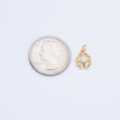 18K Gold Filled Clover Leaf Charm, Hollow Luck Heart Leaf Pendant, DIY Personalized Jewelry Making Accessories, CP2162