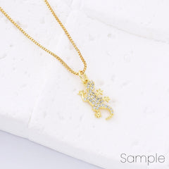 18K Gold Filled Dainty Gecko Charm, Lizard Pendant, Reptile Animal Charm for Necklace Bracelet Earring Jewelry Making Supply, 20x8mm, CP2174
