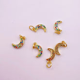 18K Gold Filled Dainty Crescent Moon Charm, Moon Pendant, Celestial Gold Jewelry for Necklace Bracelet Earring Jewelry Making Supply, CP2182