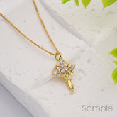 18K Gold Filled Bouquet Flower Charm Pendant for Necklace Bracelet Earring Jewelry Making Supply, Gift for Her, Mother’s Day Gift, CP2193