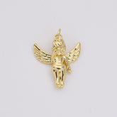 18K Gold Filled Weeping Baby Cherub Angel Charm, Angel Pendant, Valentine Love Charm for Neklace Bracelet Jewelry Making Supply, CP2207