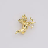 18K Gold Filled Baby Cherub Angel Charm, Cupid Angel Pendant, Valentine Love Charm for Neklace Bracelet Jewelry Making Supply, CP2208