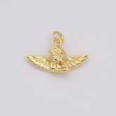 18K Gold Filled Baby Cherub Angel Charm, Cupid Angel Pendant, Valentine Love Charm for Neklace Bracelet Jewelry Making Supply, CP2209
