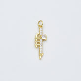 Gold Filled Flute Pendant Charm, Musical Instrument Jewelry, Gift for Musicians, Brass Music Charm, Gold Flute Necklace, CP2455