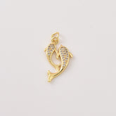 Gold Filled Dolphin Pendant Charm, Ocean Jewelry, Sea Life Pendant for DIY Jewelry Making, Gift for Ocean Lovers, Dolphin Necklace, CP2463