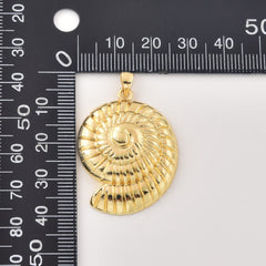 Gold Filled Nautilus Sea Shell Charm Pendant, Minimalist Gold Jewelry, Ocean Inspired Charm, Gift for Women, Everyday Necklace, CP2466